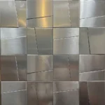 Asymmetric Brushed Stainless Steel Mosaic