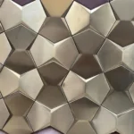 Geometric Brass Bowtie Stainless Steel Mosaic