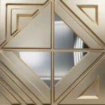 Champagne Gold Cross-Mirror Panel