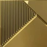 Polished Brass Diagonal Split Panel