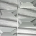 Silver Trapezoid-Cut Fluted Panel