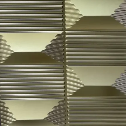 Bronze Trapezoid-Cut Fluted Panel