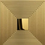 Radiant Brass Concentric Square Panel