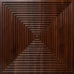 Classic Walnut Concentric Square Panel