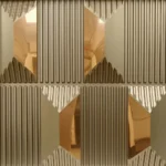 Champagne Fluted Diamond-Inset Panel