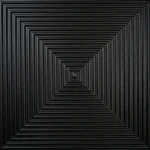 Obsidian Black Concentric Pyramid Panel