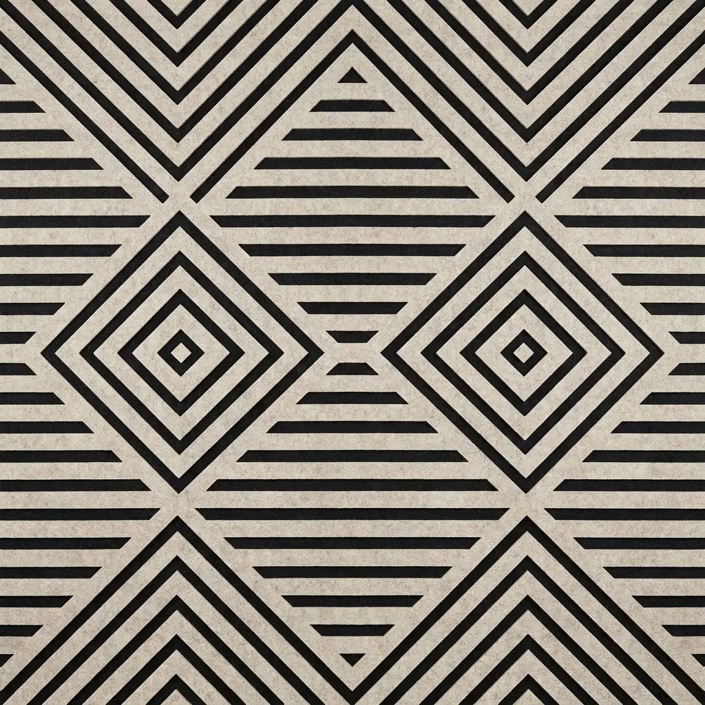 Monochromatic Diamond Felt Acoustic Panel - Image 1