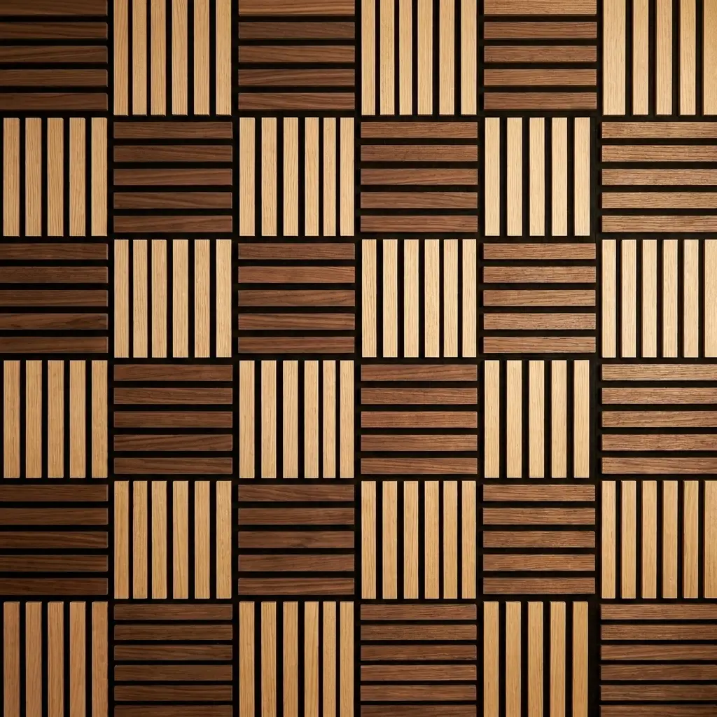 Two-Tone Parquet Acoustic Panel - Image 1