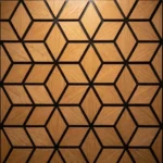 3D Hexagram Oak Acoustic Panel