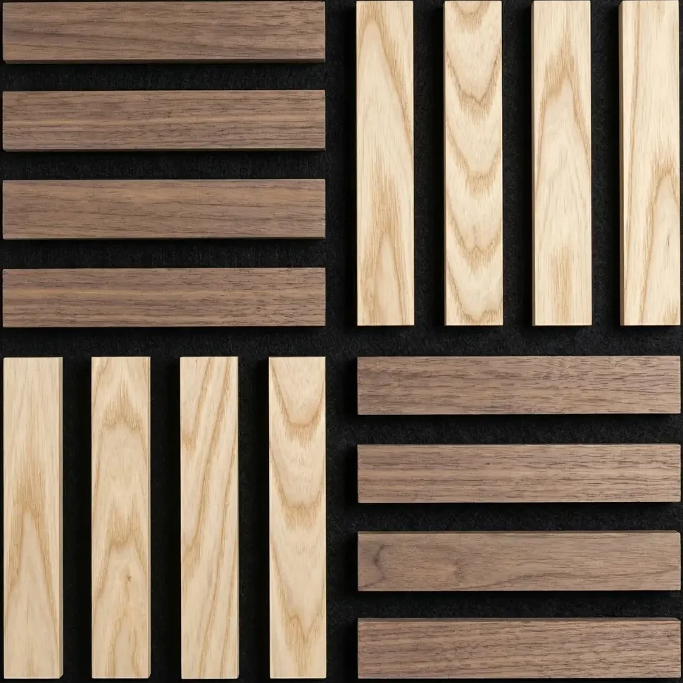 Basketweave Wood Block Acoustic Panel - Image 1