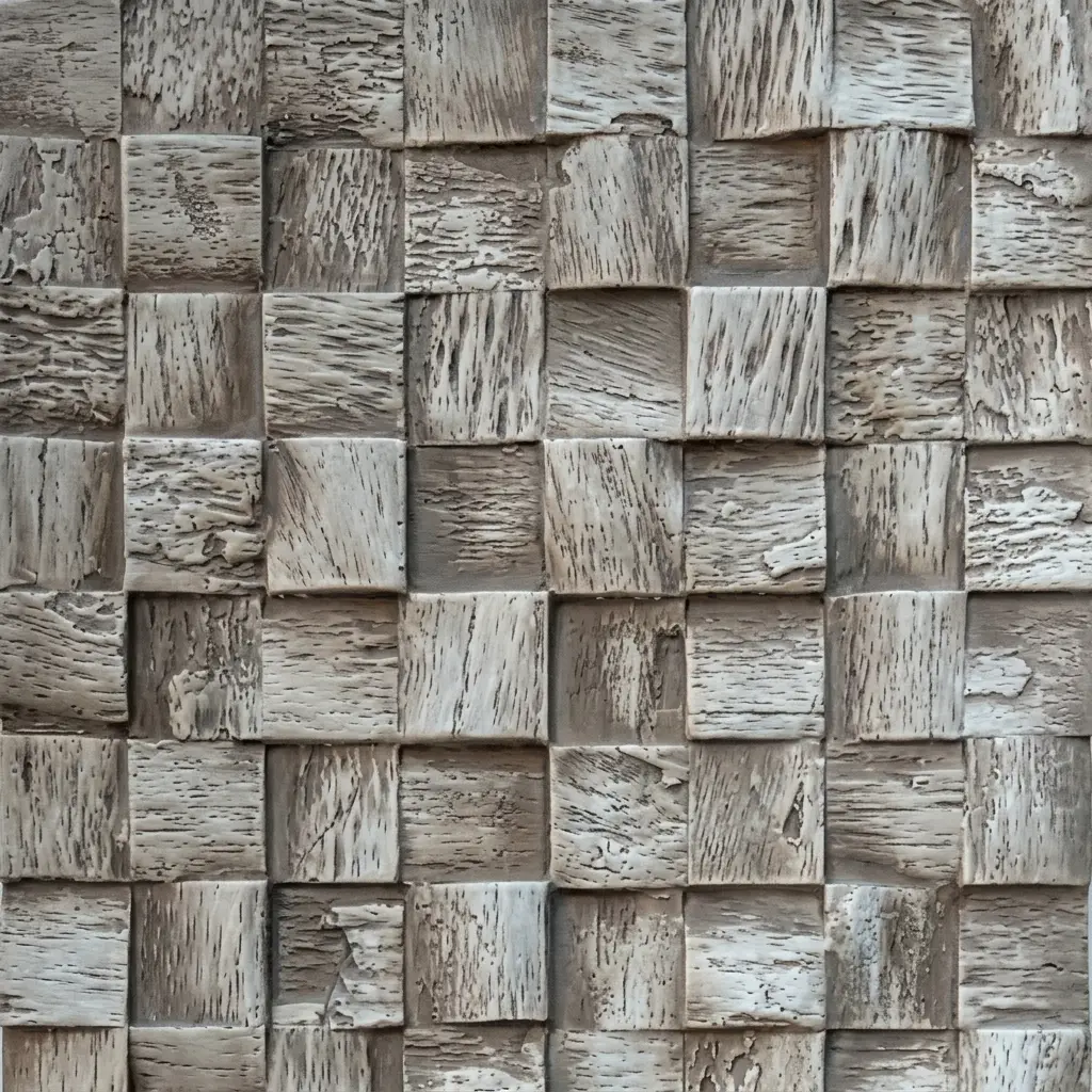 PU Panels (4) Industrial Woven Texture Checkerboard PU Wall Panel (Taupe) - Image 1