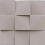 Large Format 3D Wavy Geometric PU Wall Panel (Matte Gray)