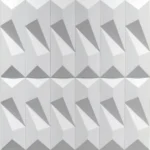 Modern Faceted Origami-Style 3D PU Wall Panel (Bright White)