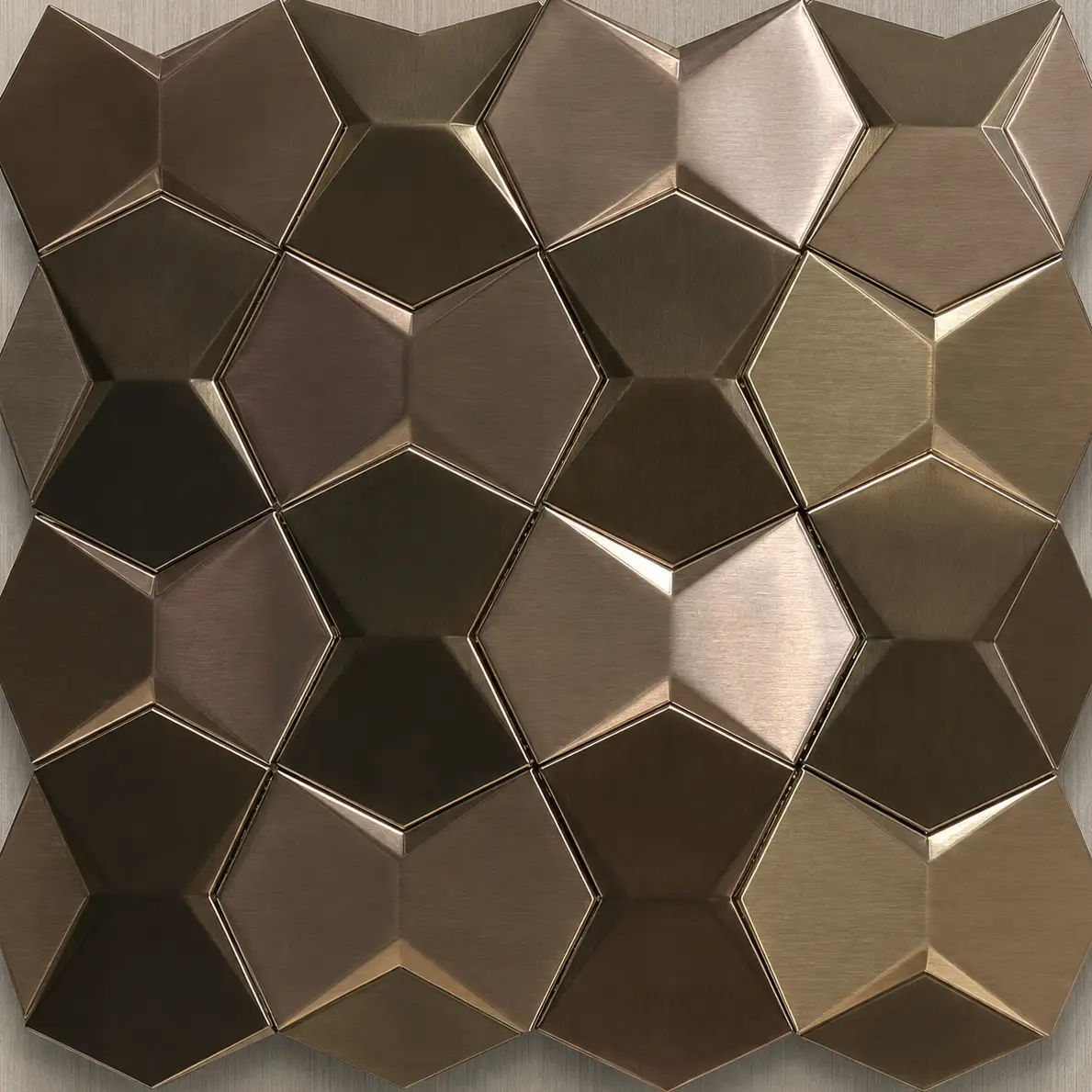 SS Mosaics (5) Gunmetal Bronze 3D Bowtie Mosaic - Image 1