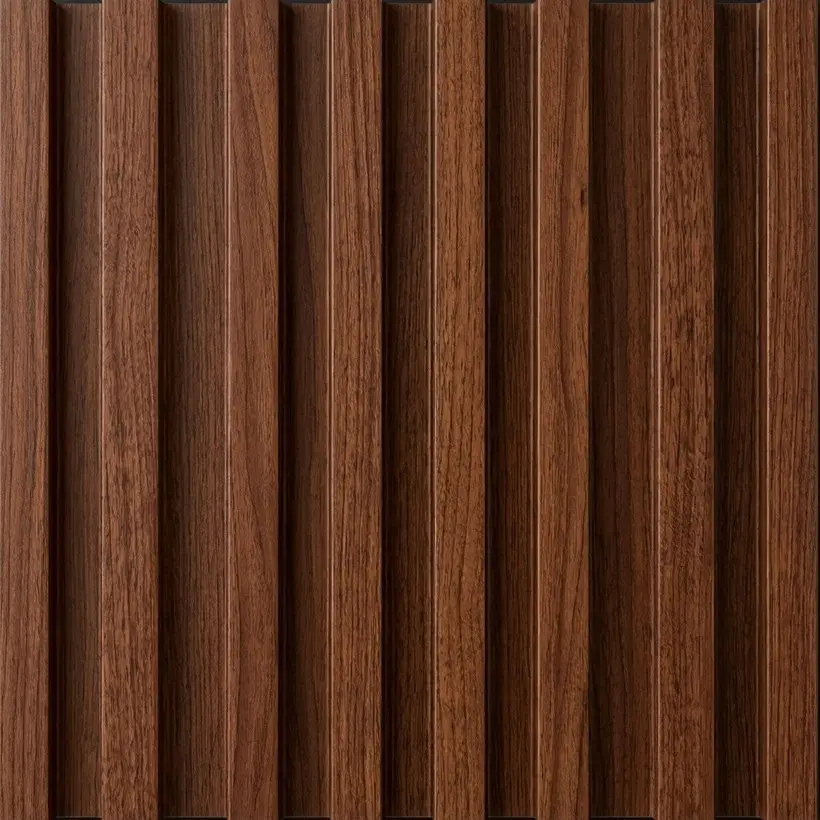 WPC Panels (4) Deep Walnut Classic Slat WPC Panel - Image 1
