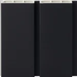 Matte Black Wide-Plank WPC Panel