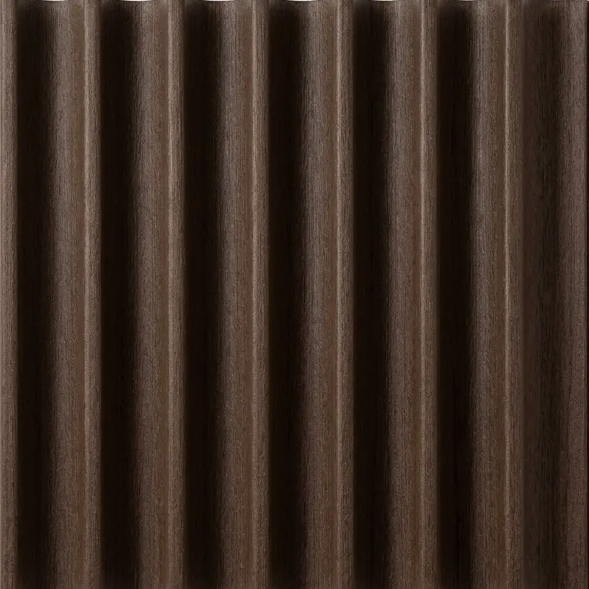 WPC Panels (6) Espresso Scalloped Fluted WPC Panel - Image 1